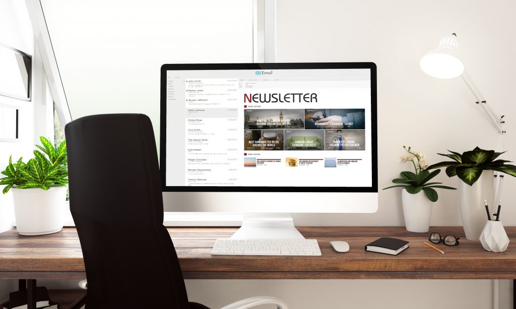 Bureau écran newsletter - RosieBi